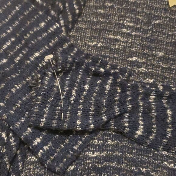 Chenault Women's M Black & gray open front assymetrical cardigan - Picture 4 of 6